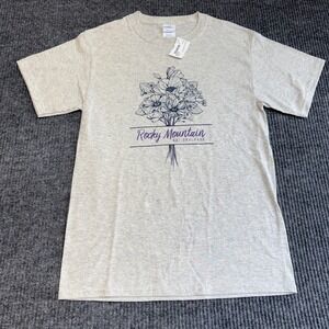 Rocky Mountain National Park Botanical Graphic T-Shirt Gray Women's S NWT Nature